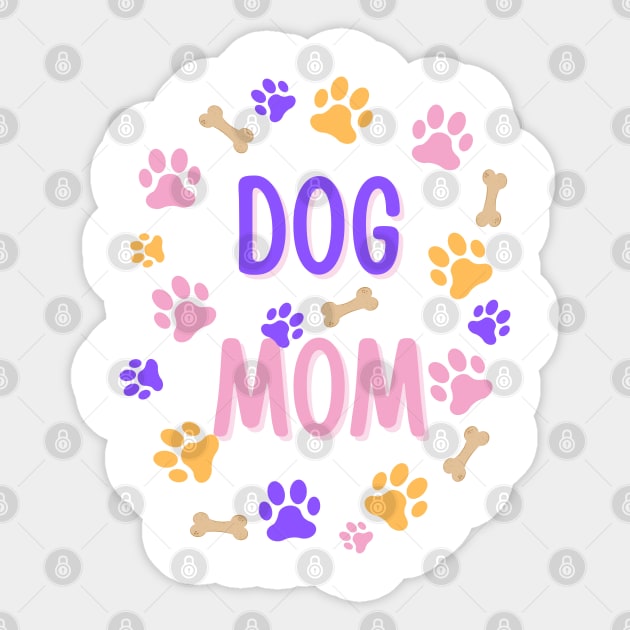 Dog Mom Paws and Bones Sticker by Doodle and Things